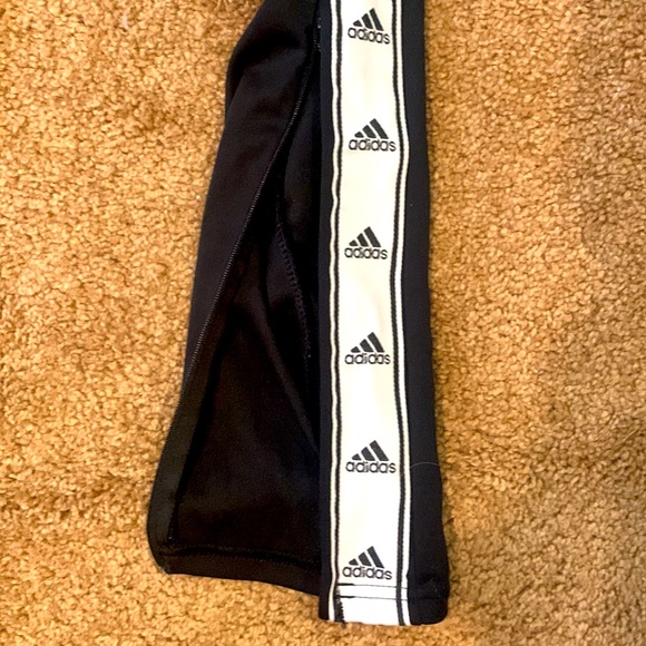 Adidas joggers size small with an adjustable zipper at the bottom of each leg - Picture 2 of 2